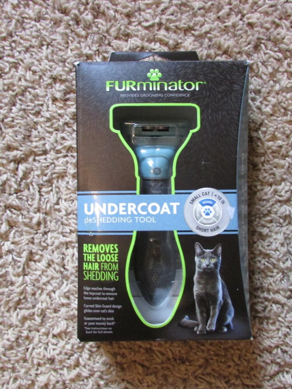 NEW FURminator deShedding Tool For Small Cats Short Hair Removes Loose Hair